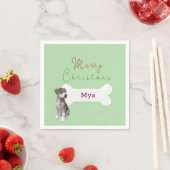 Serviette En Papier chien de compagnie Noël (En situation)