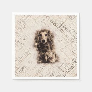 Serviette En Papier Chien de Dachshund