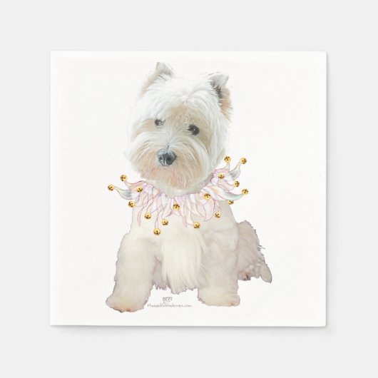 Serviette En Papier Chien de fête (Devant)