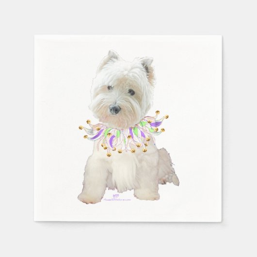 Serviette En Papier Chien de fête (Devant)
