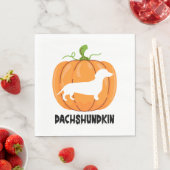 Serviette En Papier Chien de Halloween teckel (En situation)