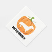 Serviette En Papier Chien de Halloween teckel (Coin)