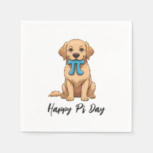 Serviette En Papier Chien De Jour Pi Avec Symbole Pi Joyeuse Journée