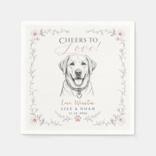 Serviette En Papier Chien de mariage personnalisé Labrador Imprimable