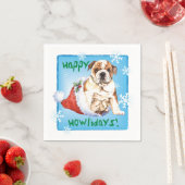 Serviette En Papier Chien de Noël (En situation)