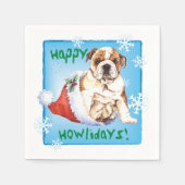 Serviette En Papier Chien de Noël (Devant)