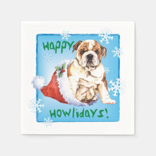 Serviette En Papier Chien de Noël