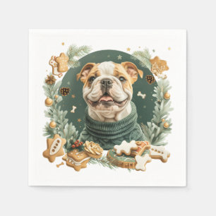 Serviette En Papier Chien de Noël