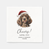 Serviette En Papier Chien de Noël Espagnol Cheval Personnalisé (Devant)