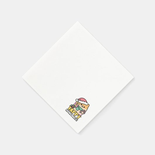 Serviette En Papier Chien de Noël mignon - Yappy Howlidays (Coin)
