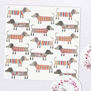 Serviette En Papier Chien de saucisse Dachshund