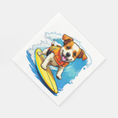 Serviette En Papier Chien de surf (Coin)