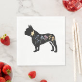 Serviette En Papier Chien de taureau français fleur sauvage (En situation)