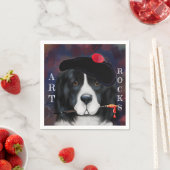 Serviette En Papier Chien de Terre-Neuve (En situation)