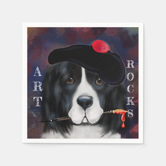 Serviette En Papier Chien de Terre-Neuve (Devant)