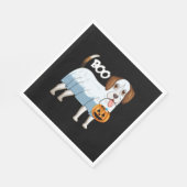 Serviette En Papier Chien d'Halloween Beagle fantôme (Coin)