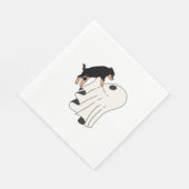 Serviette En Papier Chien d'Halloween Chien Éffrayant (Coin)