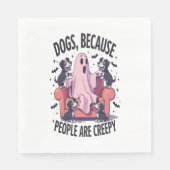 Serviette En Papier Chien d'Halloween éffrayant Fantôme Éffrayant (2) (Devant)