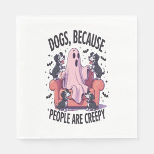 Serviette En Papier Chien d'Halloween éffrayant Fantôme Éffrayant (2)