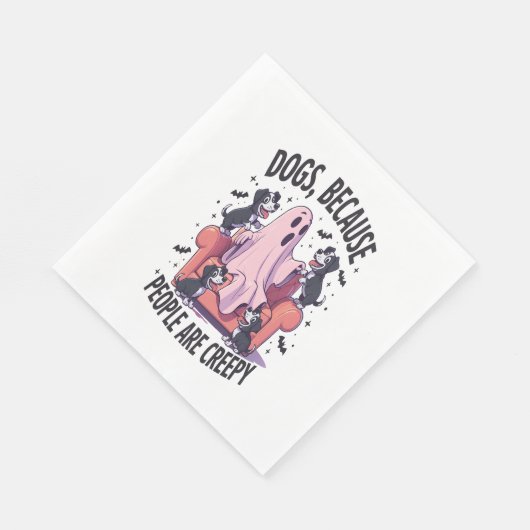 Serviette En Papier Chien d'Halloween éffrayant Fantôme Éffrayant (2) (Coin)