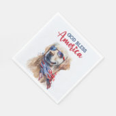 Serviette En Papier Chien d'or patriotique (Coin)
