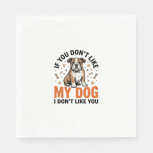 Serviette En Papier Chien drôle amateur Vintage Citation de chiot Conc