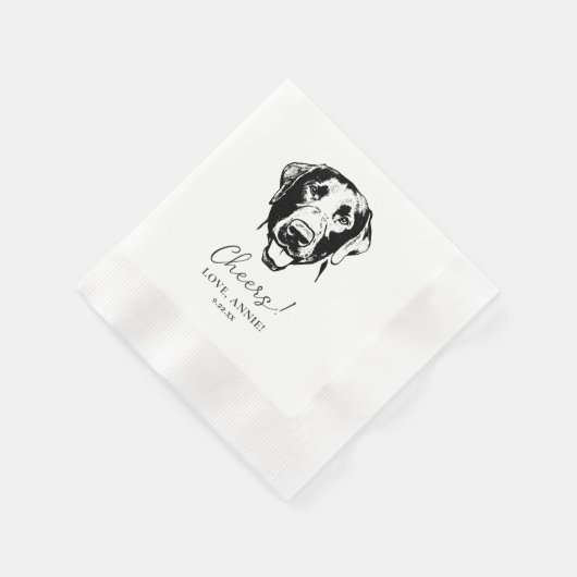 Serviette En Papier Chien du Labrador Accueil personnalisé serviettes (Coin)