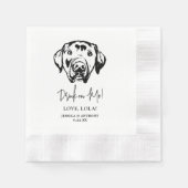 Serviette En Papier Chien du Labrador personnalisé Boisson personnalis (Devant)