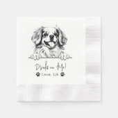 Serviette En Papier Chien Espagnol Tibétain Boissons Personnalisées Su (Devant)