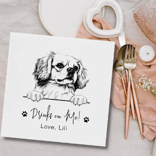 Serviette En Papier Chien Espagnol Tibétain Boissons Personnalisées Su