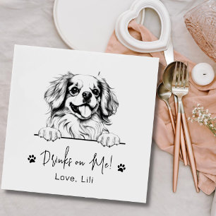 Serviette En Papier Chien Espagnol Tibétain Boissons Personnalisées Su