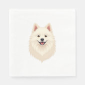 Serviette En Papier Chien Esquimau Américain (Devant)