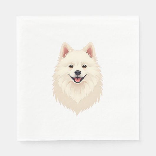 Serviette En Papier Chien Esquimau Américain (Devant)