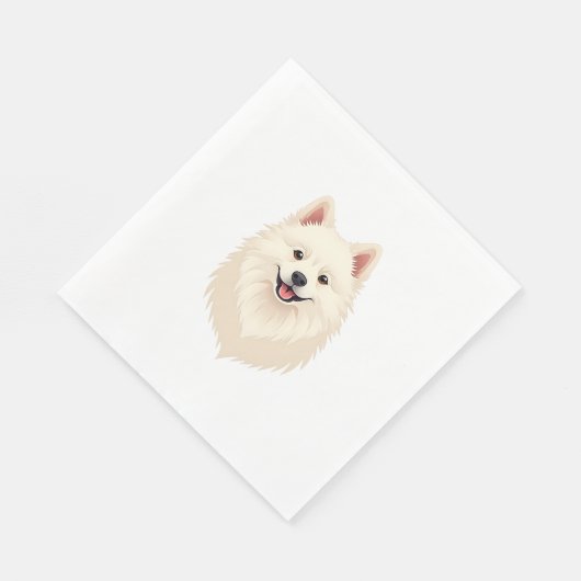 Serviette En Papier Chien Esquimau Américain (Coin)