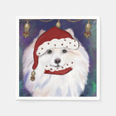 Serviette En Papier Chien Esquimau Américain (Devant)