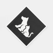 Serviette En Papier Chien et chat (Coin)