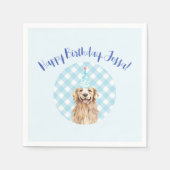 Serviette En Papier Chien fête d'anniversaire serviettes personnalisée (Devant)