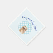 Serviette En Papier Chien fête d'anniversaire serviettes personnalisée (Coin)