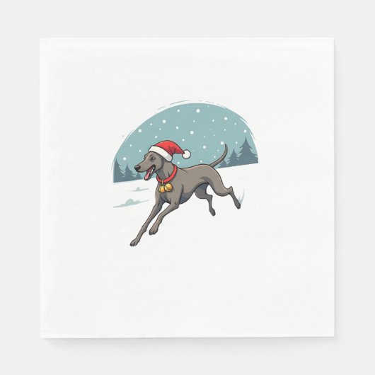 Serviette En Papier Chien Greyhound Festive Sprint (Devant)