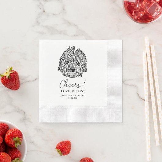 Serviette En Papier Chien Havanais Accueil personnalisé serviettes (En situation)