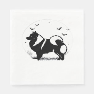 Serviette En Papier Chien Keeshond � Halloween Lune Silhouette T class