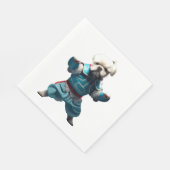 Serviette En Papier Chien Knows Karate transformé (Coin)