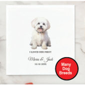 Serviette En Papier Chien Maltais J'Aimais Son Premier Mariage