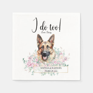 Serviette En Papier Chien Mariage berger allemand Cocktail serviettes