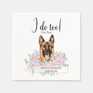 Serviette En Papier Chien Mariage berger allemand Cocktail  serviettes