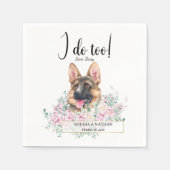 Serviette En Papier Chien Mariage berger allemand Cocktail serviettes (Devant)