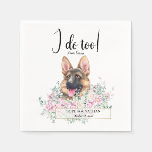 Serviette En Papier Chien Mariage berger allemand Cocktail  serviettes
