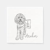 Serviette En Papier Chien Mariage Cocktail Boire serviettes Poodle Doo (Devant)