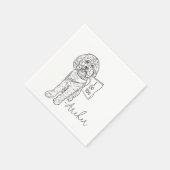 Serviette En Papier Chien Mariage Cocktail Boire serviettes Poodle Doo (Coin)
