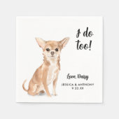 Serviette En Papier Chien Mariage Cocktail serviettes (Devant)